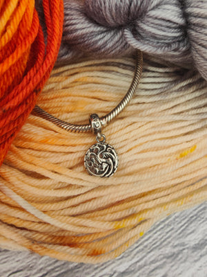Game of Thrones Silver Charm - Targaryen